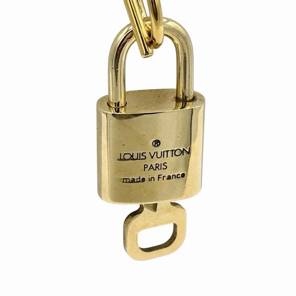 Authentic Louis Vuitton Lock &‎ Key with Unbranded Gold Plated Toggle Necklace